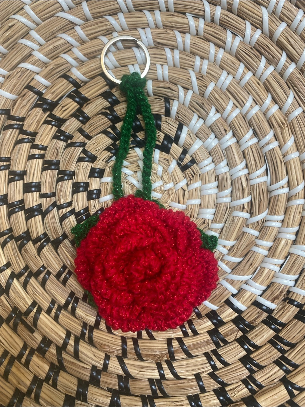 Handmade Crochet Rose Keychain- Choose 1 - Picture 6 of 9